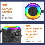 Kabelloser Bluetooth-Lautsprecher mit RGB-Licht, tragbar, wasserdicht, klein – Bild 7