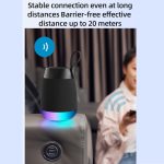 Drahtloser Bluetooth-Stofflautsprecher, zylindrischer wasserdichter Subwoofer mit RGB-Licht – Bild 6
