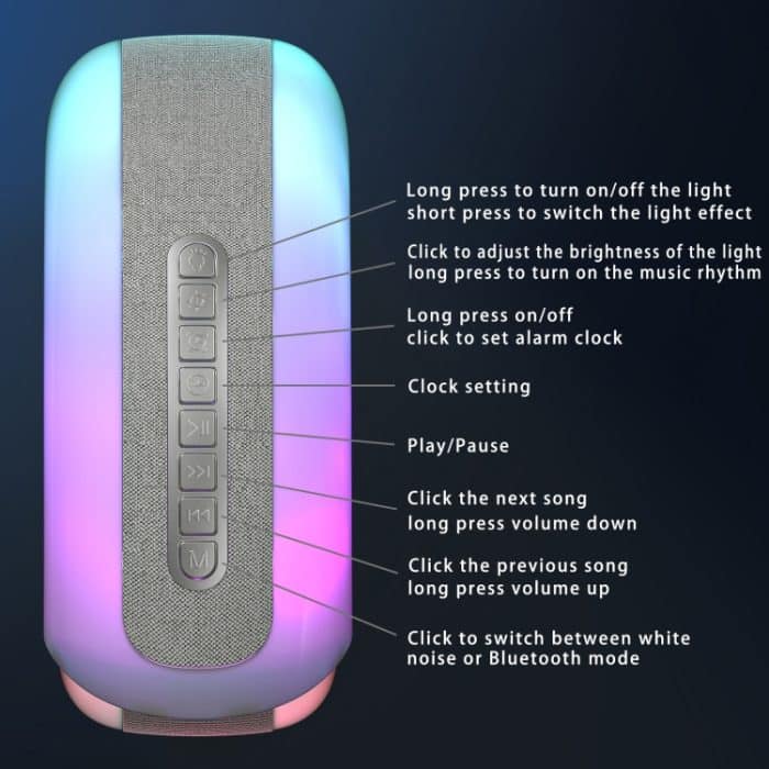 Muschelförmige APP steuert Weck-Smart-Clock-Bluetooth-Lautsprecher mit weißem Rauschen, N70 Conch – Bild 4