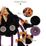 Halloween-Kranz-Fensteranhänger aus Stoff, zum Aufhängen an der Tür mit Spinnenmotiv – Bild 5