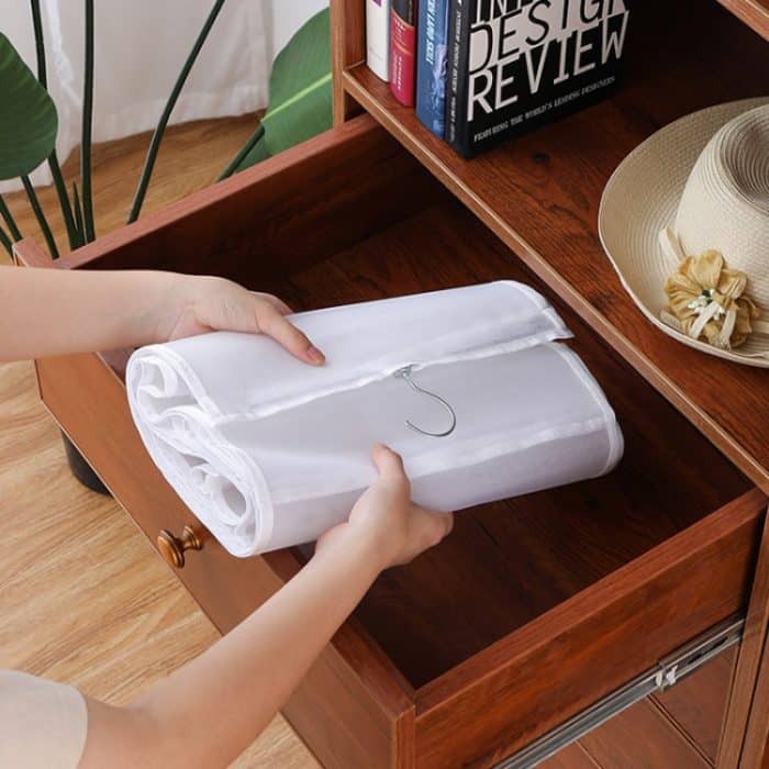 Taschenaufbewahrung, hängende Tasche, Garderobe, hängende, staubdichte Stoff-Aufbewahrungstasche, 6 Pockets White, 8 Pokets White, 6 Pockets Gray, 8 Pockets Gray – Bild 7