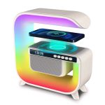 G3 5-in-1 kabelloses Ladegerät, Bluetooth-Lautsprecheruhr mit RGB-LED-Atmosphären-Smart-Licht