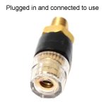 Kleiner transparenter Kupfer-Audiosäulen-Klemmenblock mit M4-Kristall-Bananenhalter, Black – Bild 2