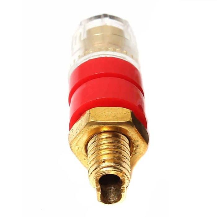 Kleiner transparenter Kupfer-Audiosäulen-M6-Kristall-Bananenhalter-Klemmenblock, Red – Bild 1