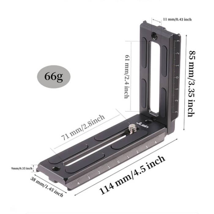 JLWIN Schnellwechselplatte L-Halterungsplatte für DJI Ronin RS2 RSC2 RS3 Gimbal-Stabilisator – Bild 3