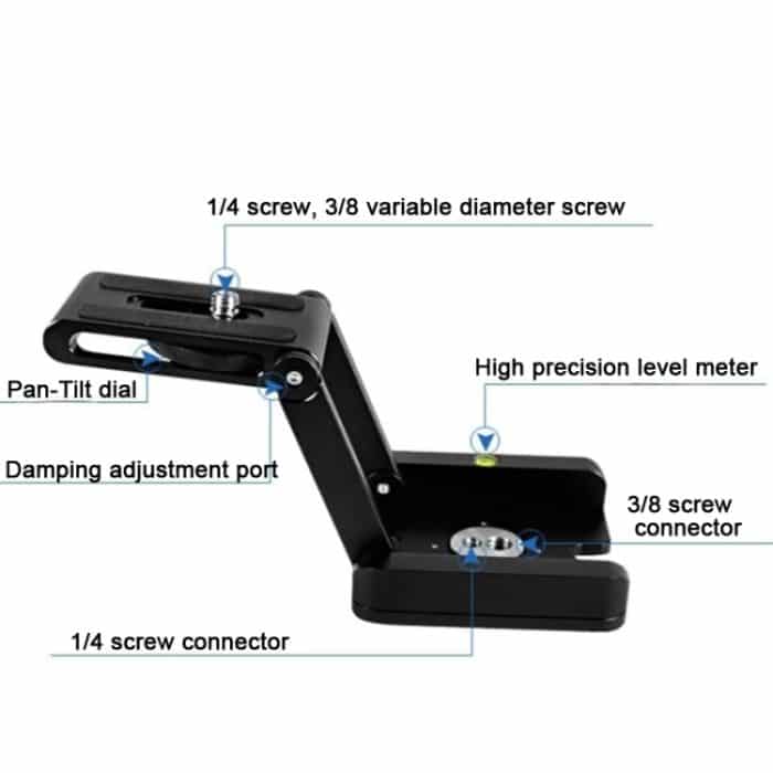 Zusammenklappbarer Z-Typ-Tilt-Pan-Stativkopf, Kugelkopf, Schnellwechselplattenständer für DSLR-Kamera – Bild 4