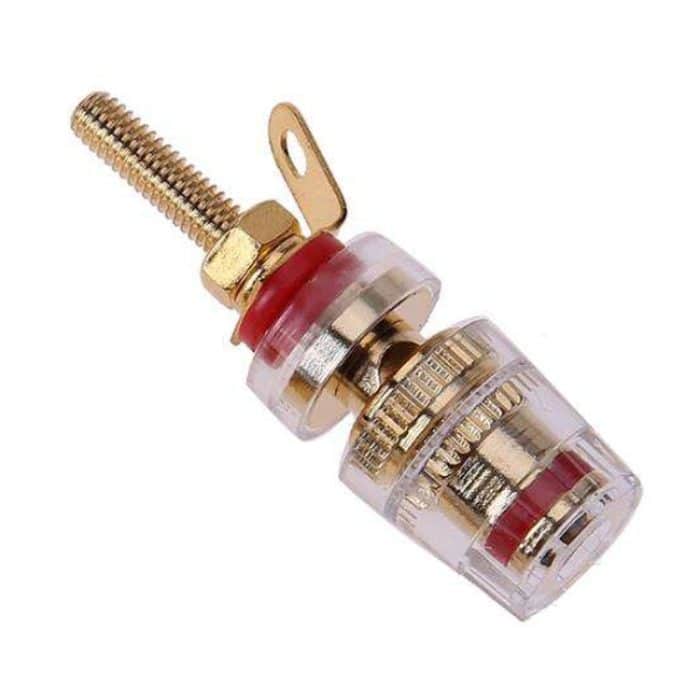 Mittlerer, erweiterter, transparenter Anschlussblock, 4-mm-Bananenbuchse, Anschlusspfosten für Audioverstärker, Medium Red – Bild 4