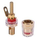 Mittlerer, erweiterter, transparenter Anschlussblock, 4-mm-Bananenbuchse, Anschlusspfosten für Audioverstärker, Medium Red – Bild 5