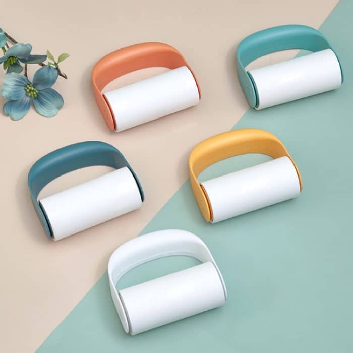 Haushaltsroller, abnehmbarer, staubklebender Fusselaufkleber für Kleidung, White, Yellow, Green, Blue, Crange, Replace Paper Core 40 Tear, Replace Paper Core 50 Tear – Bild 2