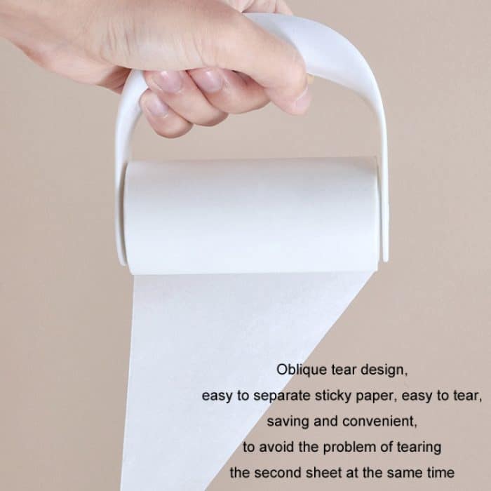Haushaltsroller, abnehmbarer, staubklebender Fusselaufkleber für Kleidung, White, Yellow, Green, Blue, Crange, Replace Paper Core 40 Tear, Replace Paper Core 50 Tear – Bild 5