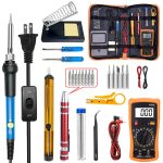 60-W-Lötkolben-Set mit einstellbarer Temperatur und digitalem Multimeter VC830L, 19-in-1 US Plug, 19-in-1 EU Plug, 15-in-1 EU Plug, 15-in-1 US Plug, 16-in-1 US Plug