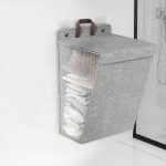 Faltbarer Wäschekorb zum Aufhängen, Organizer für schmutzige Kleidung mit Deckel, Gray  45 x 35 x 10cm, Beige 45 x 35 x 10cm, Gray  56 x 39 x 13cm, Beige 56 x 39 x 13cm