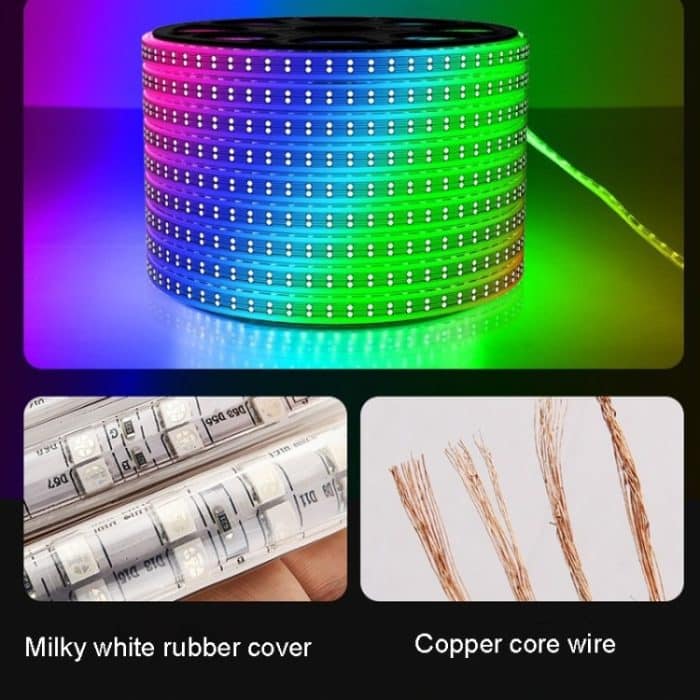 1 m wasserdichte, farbbeständige LED-Streifen, Neonlichtleiste, 2835 96 Beads Horse Racing Light Strip, 2835 144 Beads Horse Racing Light Strip, 5050 60 Beads RGB Light Strip, 5050 120 Beads RGB Light Strip – Bild 4