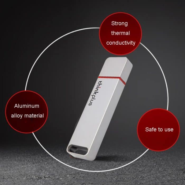 Lenovo Thinkplus TU100Pro USB3.1-Solid-State-Flash-Laufwerk mit hoher Kapazität aus Metall, TU100Pro 512G(Gray), TU100Pro 512G(Silver) – Bild 6