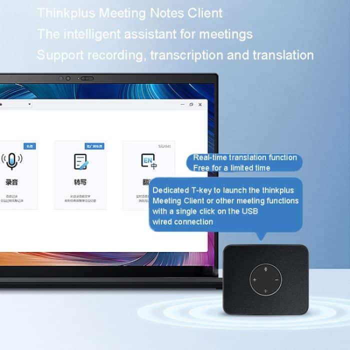 Lenovo Thinkplus MCP01 Intelligente Videokonferenz, omnidirektionaler Mikrofonton, tragbarer Bluetooth-Mikrofonlautsprecher – Bild 7