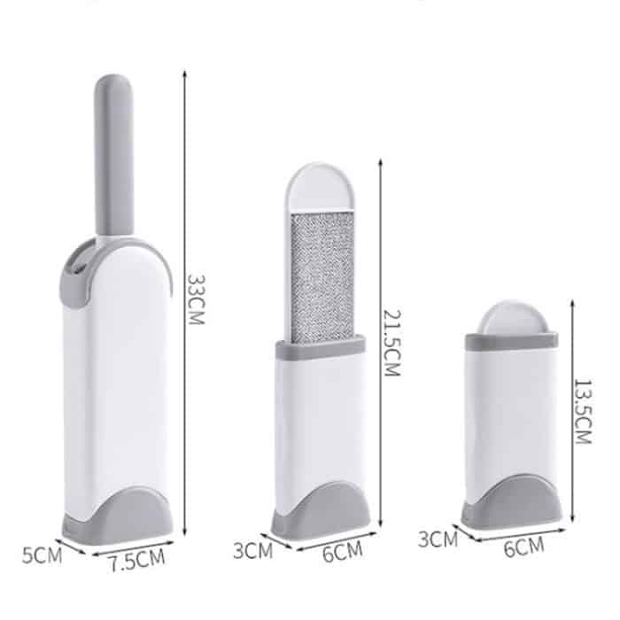 Kleidung Sofa Staubentferner Haushalt No-Wash doppelseitige elektrostatische Haarentfernungsbürste, S Gray, L Gray, S Blue, L Blue – Bild 3