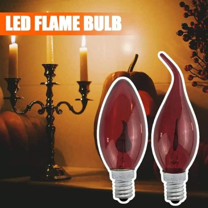 Retro-Flammen-Glühbirne, LED, energiesparende Lichtquelle, Kerze, dekorative Glühbirne, E14 Transparent Flame Pull Tail, E14 Transparent Flame Pointed, E14 Red Flame Pull Tail, E14 Red Flame Pointed, E27 Transparent Flame Pull Tail... – Bild 5