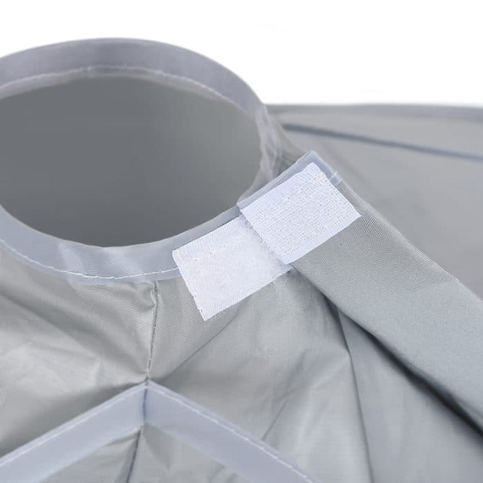 Haarschnitt-Umhang aus PE-Material, 60 cm, Regenschirm-Design, Salon-Friseur-Umhang für Haarfärbe-Dauerwelle, PE – Bild 3