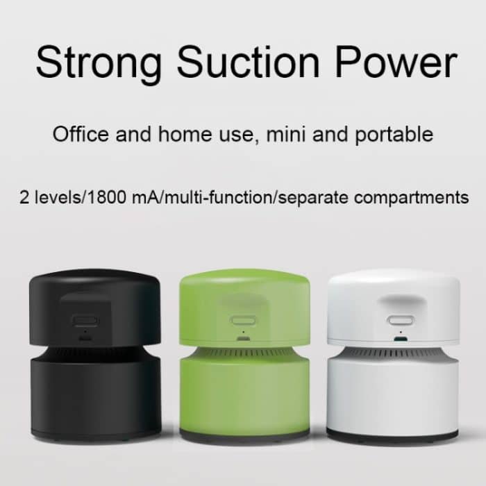 Desktop-Mini-Staubsauger, USB wiederaufladbar, für Büro und Zuhause, tragbarer Papierreiniger – Bild 2