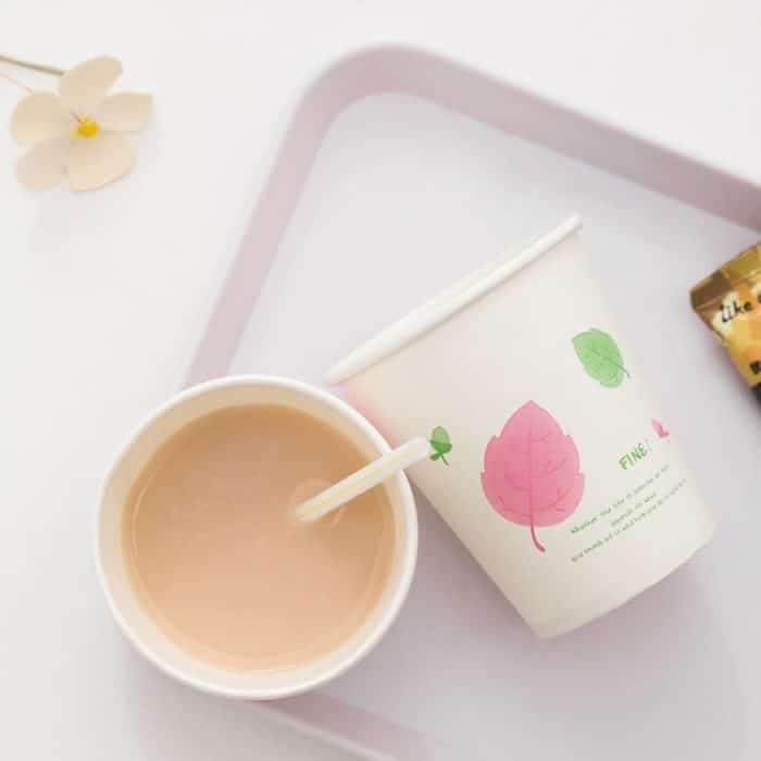 250 ml Einweg-Pappbecher, verdickter Holzzellstoff-Wasserbecher, 25pcs /Pack – Bild 4