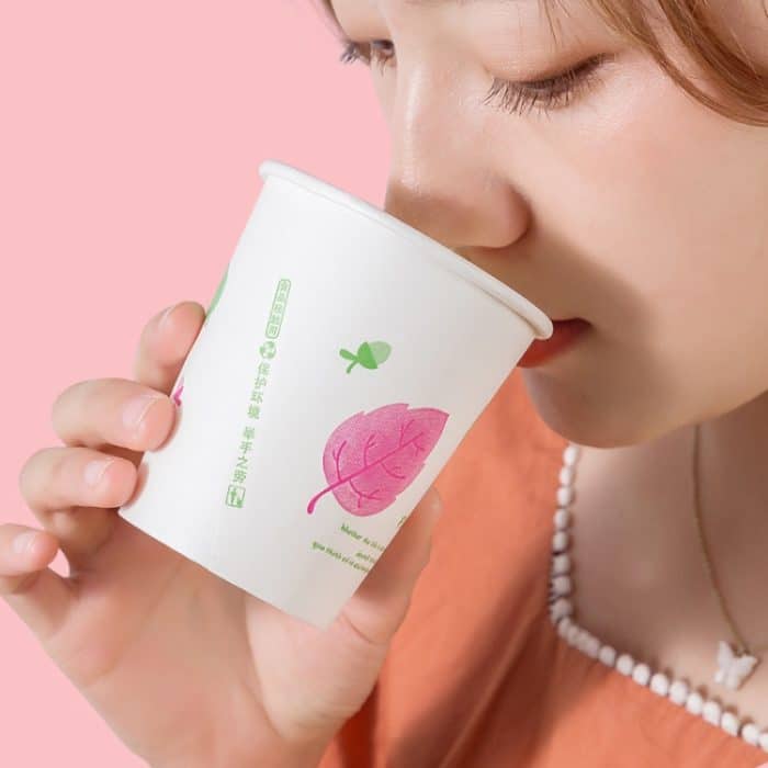 250 ml Einweg-Pappbecher, verdickter Holzzellstoff-Wasserbecher, 25pcs /Pack – Bild 5