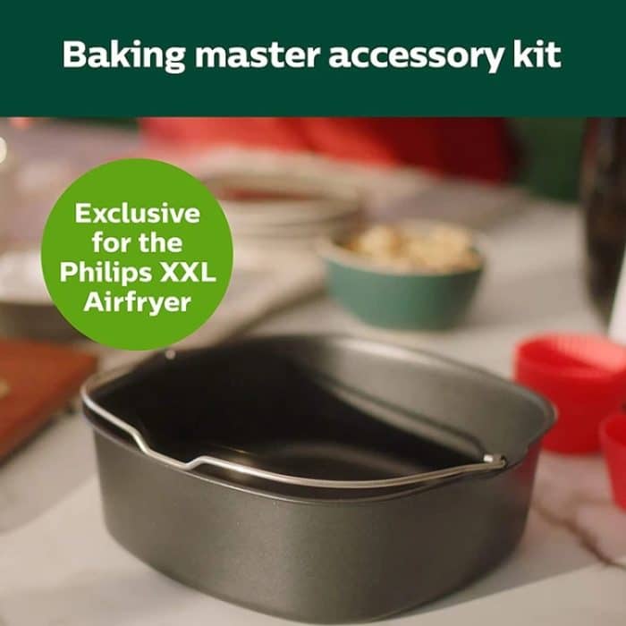 Für quadratische 3,8–8qt Luftfritteuse, quadratisches, antihaftbeschichtetes Kuchenkorb-Backblech, 7inch With Ear, 8inch With Ear – Bild 4