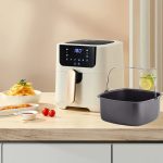 Für quadratische 3,8–8qt Luftfritteuse, quadratisches, antihaftbeschichtetes Kuchenkorb-Backblech, 7inch With Ear, 8inch With Ear – Bild 6