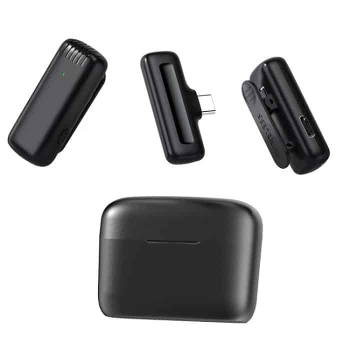 TBD0604166201.jpg Ein bis zwei Outdoor-Aufnahme-Lavalier-Mikrofone, kabelloses Mikrofon mit Geräuschunterdrückung für Live-Streaming, Type-C, 8 Pin – Bild 1