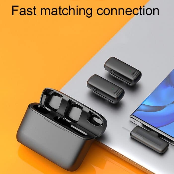 Ein bis zwei Outdoor-Aufnahme-Lavalier-Mikrofone, kabelloses Mikrofon mit Geräuschunterdrückung für Live-Streaming, Type-C, 8 Pin – Bild 3