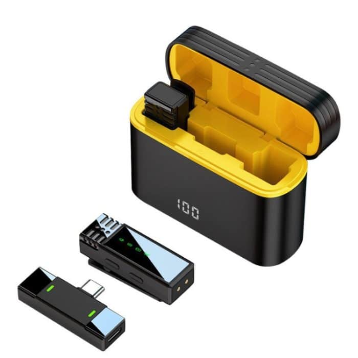 TBD0604166901.jpg Ein bis zwei kabellose Lavalier-Mikrofone für Außenaufnahmen mit Geräuschunterdrückung, Type-C, 8 Pin – Bild 1