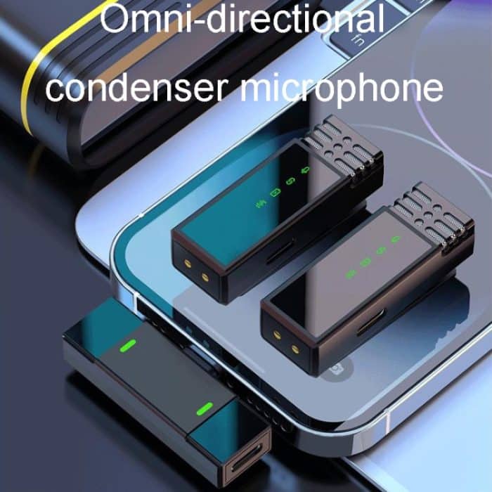 Ein bis zwei kabellose Lavalier-Mikrofone für Außenaufnahmen mit Geräuschunterdrückung, Type-C, 8 Pin – Bild 7