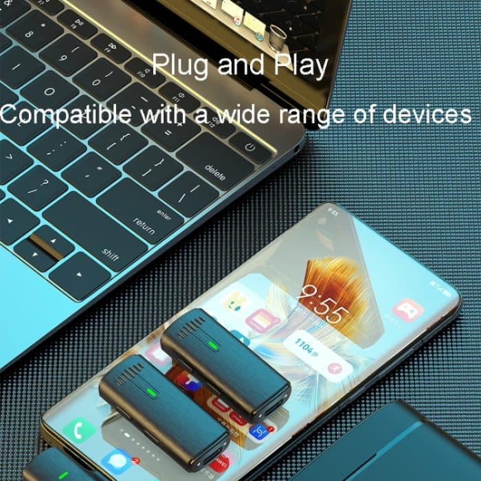 Ein bis zwei kabellose Lavalier-Mikrofone für Außenaufnahmen mit Geräuschunterdrückung, Type-C, 8 Pin – Bild 7