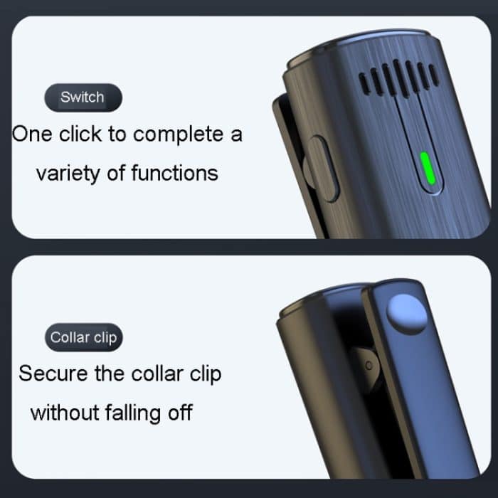 Ein bis zwei kabellose Lavalier-Mikrofone für Außenaufnahmen mit Geräuschunterdrückung, Type-C, 8 Pin – Bild 9