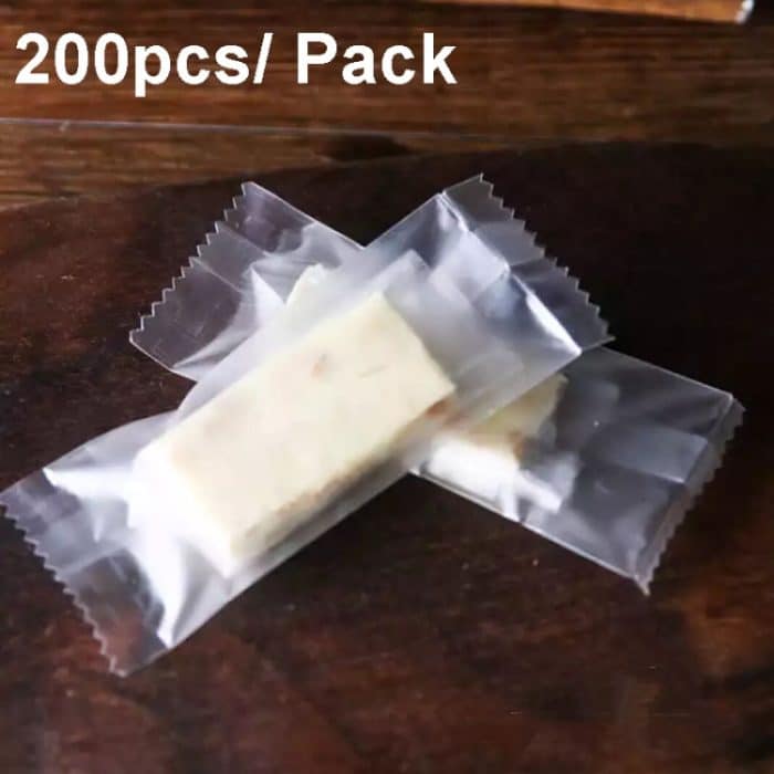 Maschinenversiegelter, durchscheinender, gefrosteter Nougat-Verpackungsbeutel, 200pcs /Pack 3.5x8.5cm, 200pcs /Pack 4x9.5cm – Bild 1