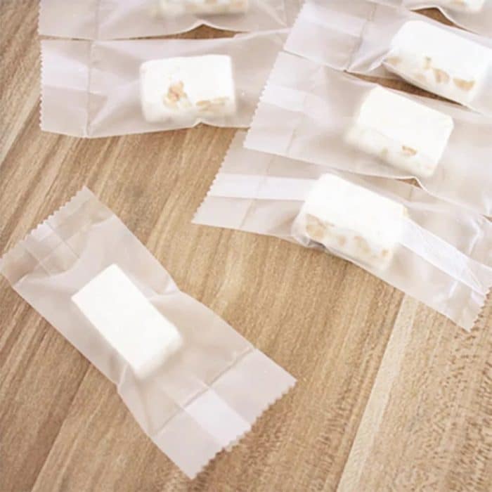 Maschinenversiegelter, durchscheinender, gefrosteter Nougat-Verpackungsbeutel, 200pcs /Pack 3.5x8.5cm, 200pcs /Pack 4x9.5cm – Bild 6