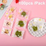 Keksverpackungsbeutel mit Gänseblümchenmuster, maschinenverschließbare Snackbeutel, 100pcs /Pack 4x9.5cm, 100pcs /Pack 5.5x8.5cm, 100pcs /Pack 7x10cm, 100pcs /Pack 9x11.5cm, 100pcs /Pack 10x13.5cm, 100pcs /Pack 11x15cm