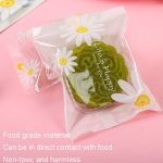 Keksverpackungsbeutel mit Gänseblümchenmuster, maschinenverschließbare Snackbeutel, 100pcs /Pack 4x9.5cm, 100pcs /Pack 5.5x8.5cm, 100pcs /Pack 7x10cm, 100pcs /Pack 9x11.5cm, 100pcs /Pack 10x13.5cm, 100pcs /Pack 11x15cm – Bild 3