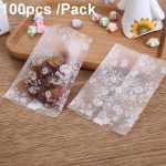 Durchscheinende, gefrostete Blumentee-Verpackungsbeutel, Kekse, maschinenversiegelte Plastiktüten, 100pcs /Pack 5.5x8.5cm, 100pcs /Pack 7x10cm, 100pcs /Pack 9x11.5cm