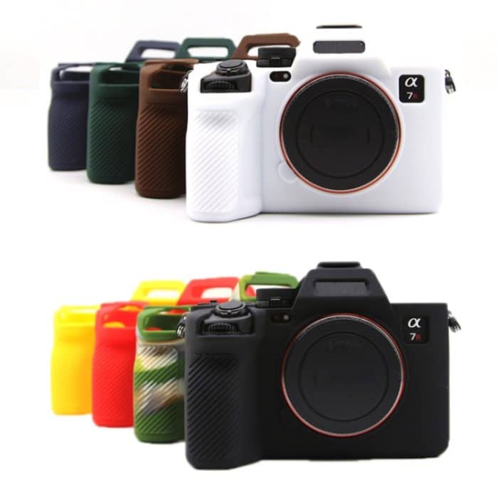 Für Sony A7RV spiegellose Kamera Schutzhülle aus Silikon, Yellow, Red, Camouflage, Black, Dark Green, Coffee, White, Blue – Bild 2