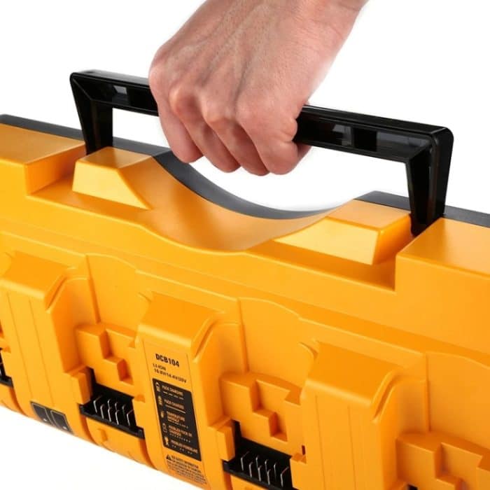 DCB104 Tragbares Schnellladegerät 12V-20V Elektrowerkzeug-Lithium-Batterieladegerät, für Dewalt DCB127 / DCB200 / DCB205 / DCB206, US, EU, UK, AU – Bild 3