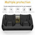 DCB102 für DeWalt 10,8 V–20 V Lithium-Akku-Doppelladegerät, US, EU, UK, AU – Bild 5