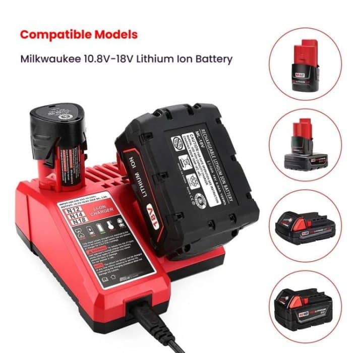M12-18C für Milwaukee 18V Elektrowerkzeuge-Akkuladegerät, EU, US – Bild 4
