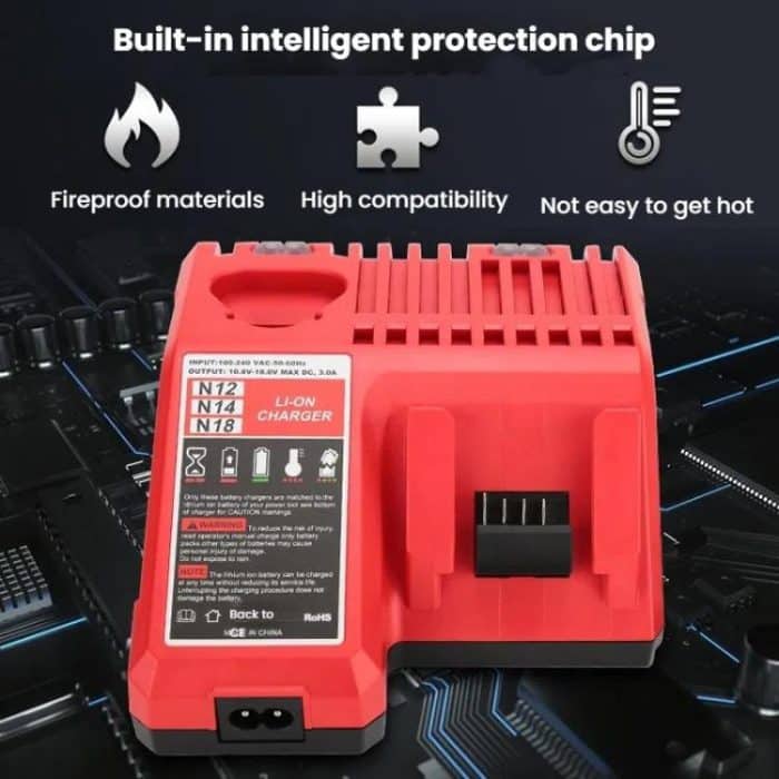 M12-18C für Milwaukee 18V Elektrowerkzeuge-Akkuladegerät, EU, US – Bild 5