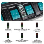 4-Port 18V Lithium-Ionen-Ladegerät DC18SF für Makita BL1430 / BL1820 / BL1830 / BL1850, US, EU, UK, AU – Bild 3