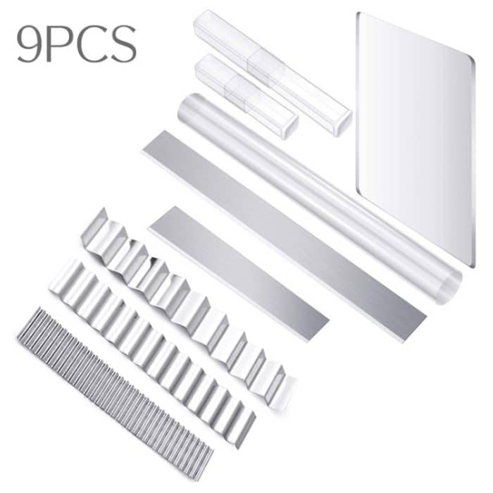 9-in-1-Acryl-Ton-Töpferwerkzeuge, wellenförmige gerade Bildhauerwerkzeuge, 9-in-1 – Bild 2