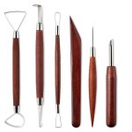 8-in-1-Werkzeugset mit Holzgriff, Keramik-Ton-Werkzeugset, Keramik-Schnitzmesser – Bild 3