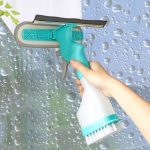 4-in-1 doppelseitiger Glaswischer, Fensterabzieher, tragbarer Sprühspiegel, Autoglasreiniger, YJ520 – Bild 2