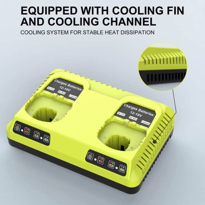 Für RYOBI P108 / P117 12–18 V Lithium-Nickel-Akku, Dual-Port-Ladegerät, EU, US, UK, AU – Bild 5