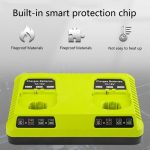Für RYOBI P108 / P117 12–18 V Lithium-Nickel-Akku, Dual-Port-Ladegerät, EU, US, UK, AU – Bild 7