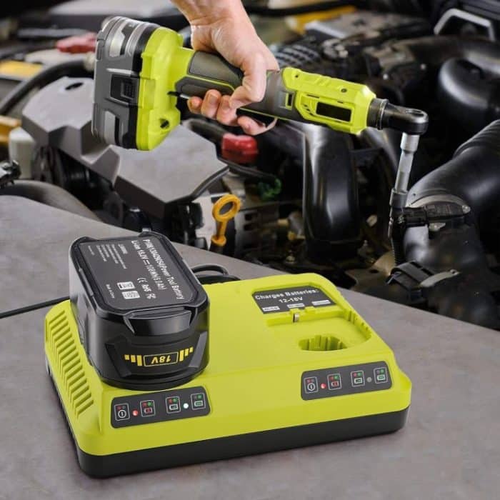 Für RYOBI P108 / P117 12–18 V Lithium-Nickel-Akku, Dual-Port-Ladegerät, EU, US, UK, AU – Bild 9